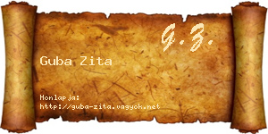 Guba Zita névjegykártya